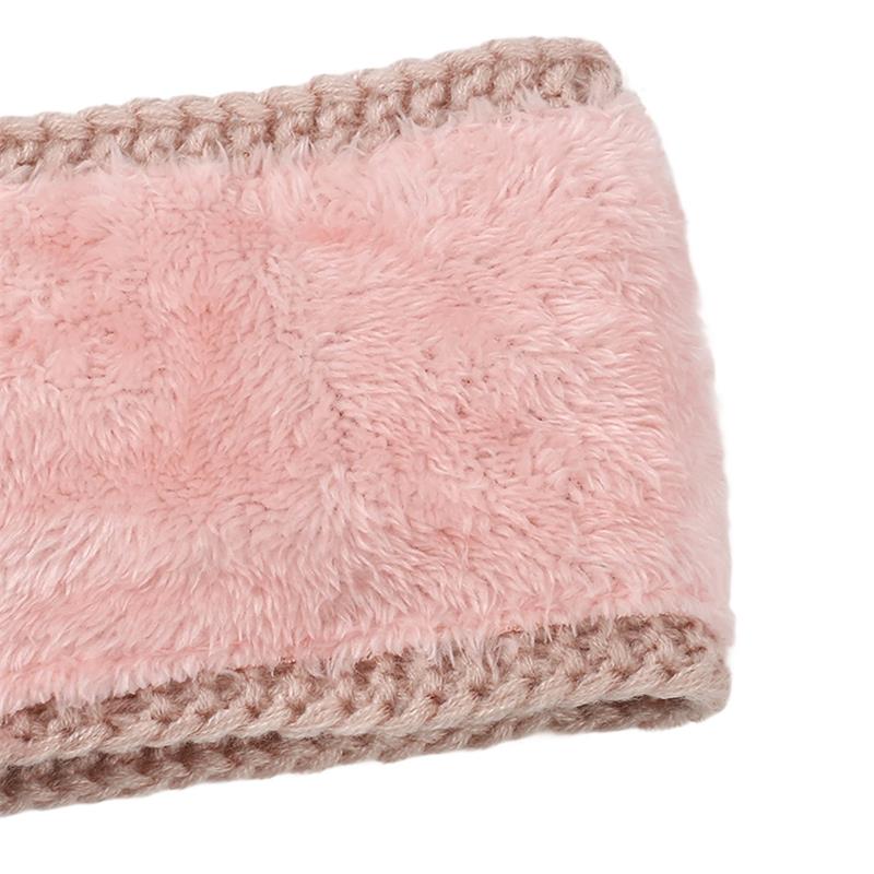 Женская теплая ребристая толстая флисовая зимняя повязка на голову, шарф, грелка для ушей