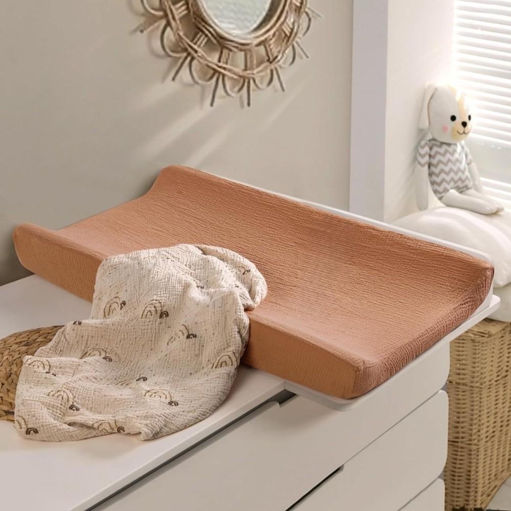 2PCS Breathable Cotton Diaper Changing Pad Cover Reusable Nappy Changer Cover Diaper Changing Table