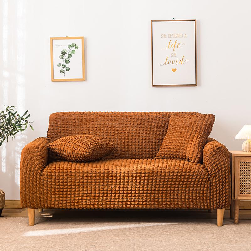 Luxury Four Seasons Seersucker Sofa Cover for Three-Seater