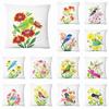 Цветной чехол для подушки с рисунком цветов и птиц и бабочек для дома, гостиной, дивана, спальни, декоративная наволочка