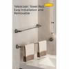 Wall Mounted Bathroom Towel Rack Retractable Bath Towel Storage Rack Shoe Storage Shelf  Home