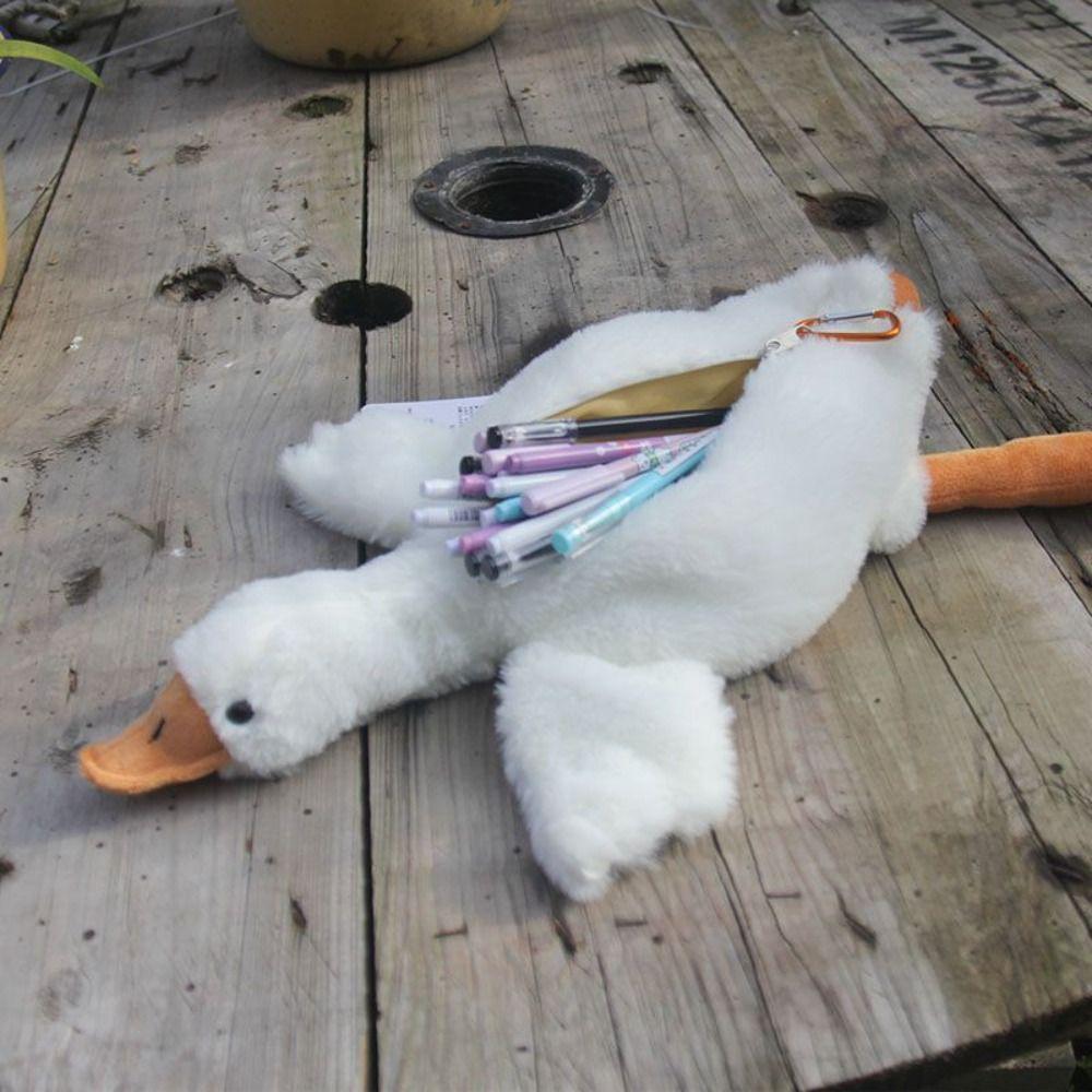 Large Capacity Pencil Case Cartoon Animal Stationery Organizer Cartoon Pen Box School Office