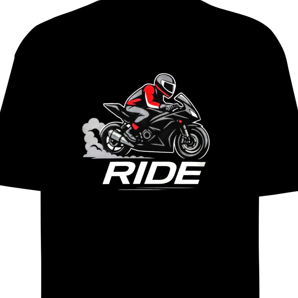 Sportbike Burnout Graphic T-Shirt: Motorcycle Rider Tee