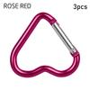 Hanging Outdoor Camping Tool Aluminum Carabiner Heart-shaped Buckles Keyring Hook Keychain Clip