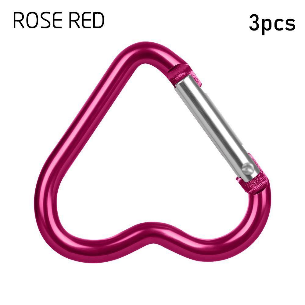 Hanging Outdoor Camping Tool Aluminum Carabiner Heart-shaped Buckles Keyring Hook Keychain Clip