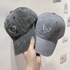 New Outdoor Fashion Sport Baseball Caps For Women Love Heart Embroidery Hat Cap Female Washed Cotton Dad Hat