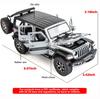1/22 масштабная игрушечная машина для бездорожья, 7 дверей для Wrangler, литая под давлением модель игрушечного автомобиля, металлический сплав, детские транспортные средства с фрикционным приводом, двери открываются, свет и звук