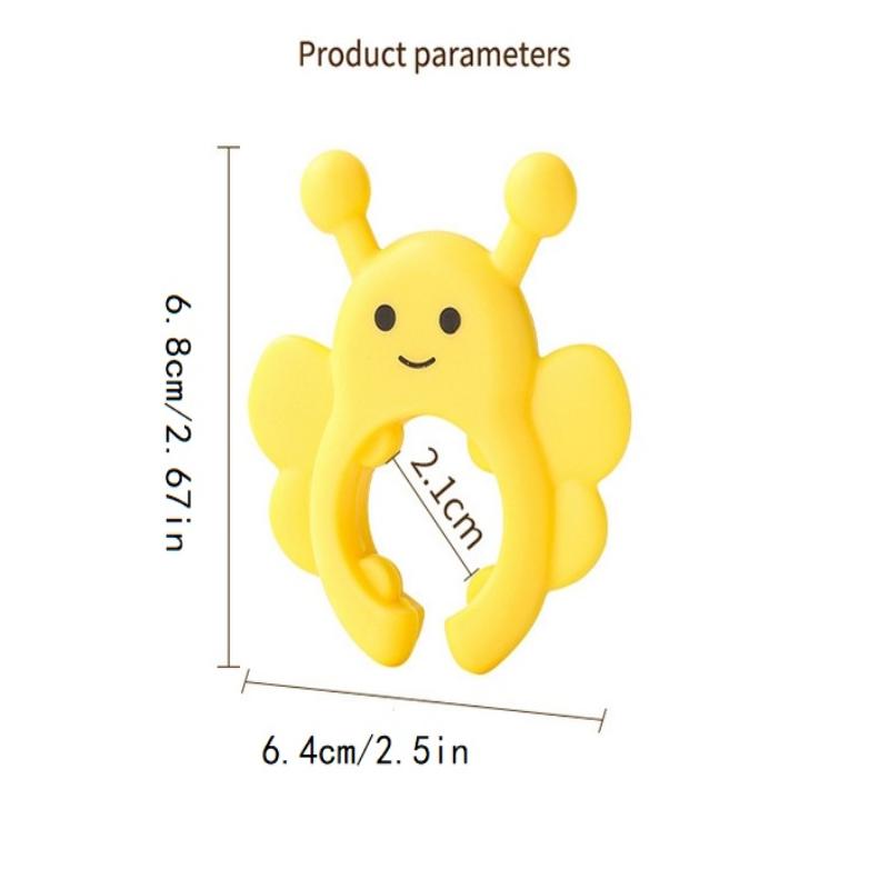 1 шт. Силиконовая подставка для лопаток Маленькая пчелка Защита от ожогов Клипса для предотвращения перелива кастрюли Подставка-клипса для ложки Универсальная подставка для лопатки Кухонный гаджет
