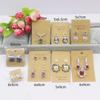 50pcs White/kraft Paper HANDMADE Series Multi Size Cards, Earrings, Necklaces, Jewelry Cards