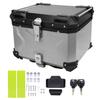 Motorcycle Top Box Aluminum Alloy 55L Quick Release Water Resistant with Safety Lock Reflective