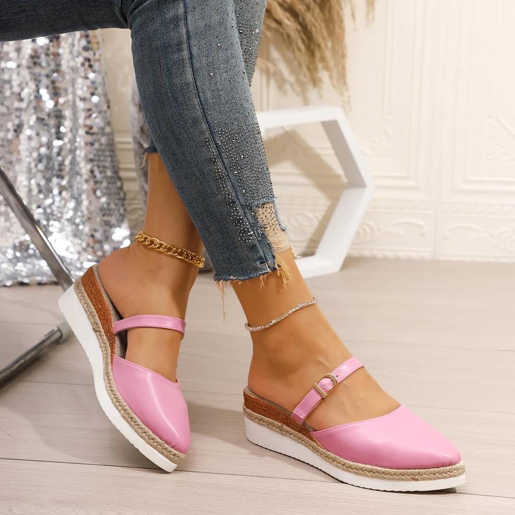 Women Closed Toe Wedge Sandals Summer New Gladiator Fashion Shoes Woman Espadrilles Platform Sandals Women Sandalias De Mujer