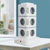 Multi Power Strip Vertical with 4 USB Overload Protector Switch Tower 12 Way Outlets Socket 2.8m Extension Cord 5V 3.1A EU Plug 220V 10A