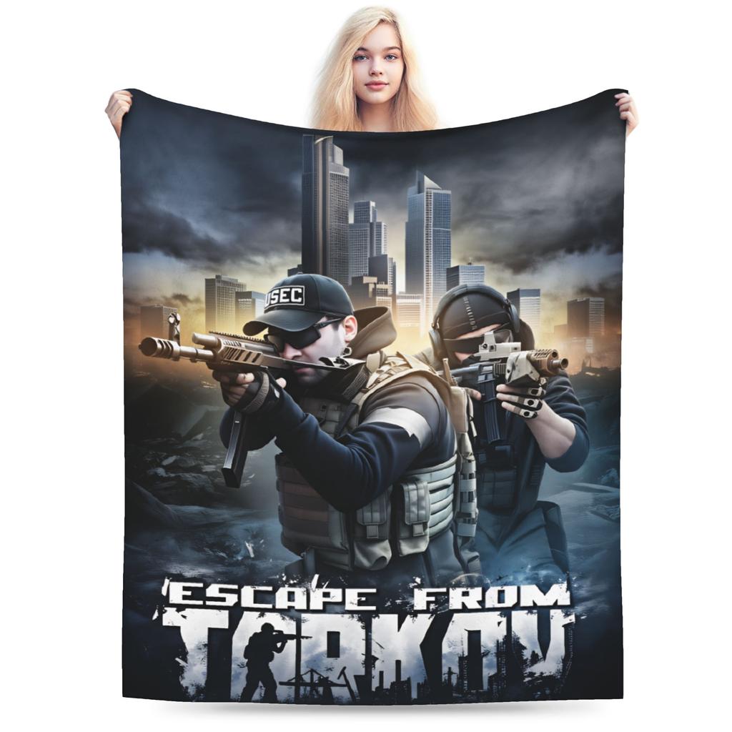 Теплые Мягкие Одеяла Девочки Мальчики Кемпинг Escape from Tarkov Scav PMC Карта Плед Фланелевое Покрывало Для Забавного Дивана-Кровати