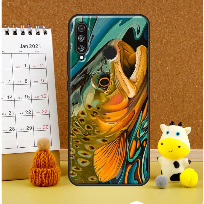 Кейс для Huawei Nova Y72 Y70 Y91 Y90 Y60 Y61 Y73 3i 7i 8i 11i 12i 9 10 SE P20 P30 P40 Lite с рисунком «Ловля форели нахлыстом»