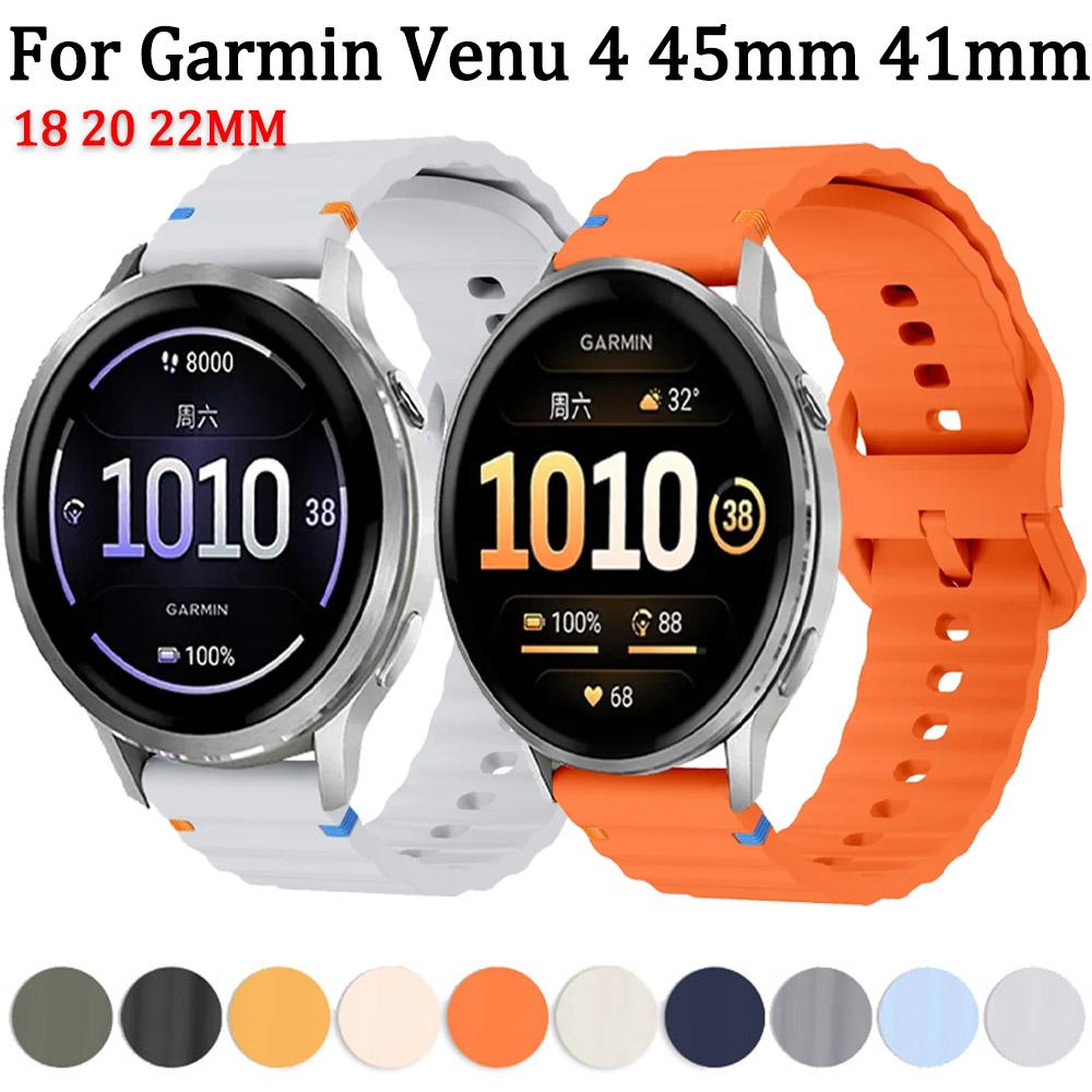 Silicone Band for Garmin Venu SQ 2 2s 3s 3 4 45mm 41mm Bracelet for Garmin Forerunner 170 570 970 965 955 265 255 265s 255s 55 165 Active 6 5
