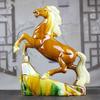 Tang Sancai Ceramic Horse Crafts Decorations & Gifts Living Room Office Success Horse Immediately China Style Animals Ornament