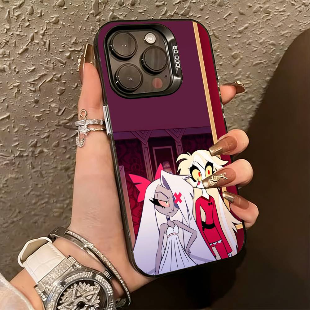 H-hazbin hotel V-veggie Чехол для телефона для iPhone 17,16,15,14,13,12,11 Plus,Pro Max,XS,Разноцветный Серебристый Черный Чехол
