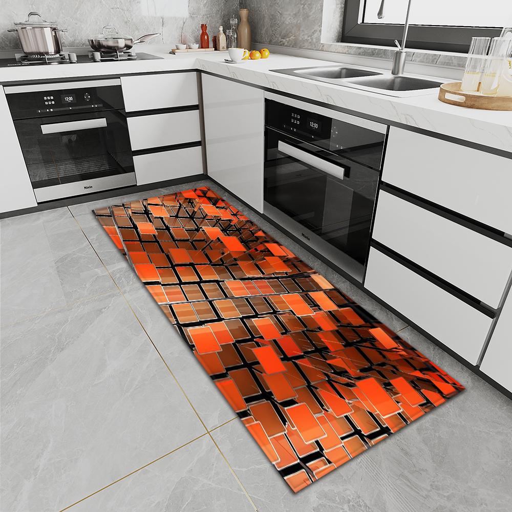 Коврик для входной двери, ковер для кухни, спальни, нескользящий напольный коврик для коридора, балкона, коврик с принтом, напольный коврик