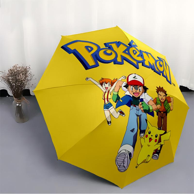 1 шт. Ветрозащитный автоматический зонт с персонажами Pokemon, легкий, для женщин/мужчин, идеальный рождественский подарок a0811219