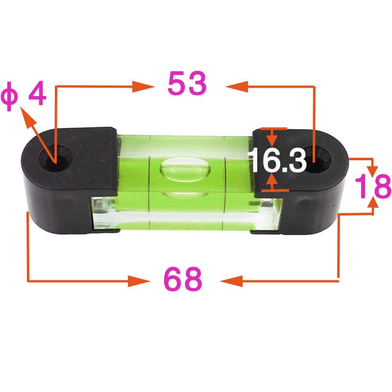 Acrylic Square Spirit Level Bubble Blister with Mounting Holes Horizontal Ruler Length 55mm 54mm 39mm Available 1piece