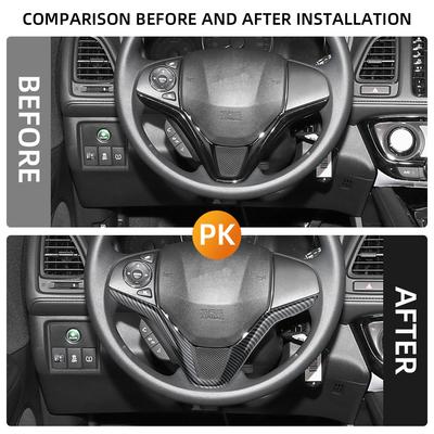 Для Honda Fit 2018 2019 City 2014-2019 HRV 2016-2019 Vezel 2014-2019 Накладка на руль Декоративная наклейка Крышка Аксессуары