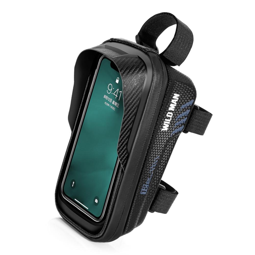 Bike Phone Bag Waterproof Top Tube Bag Bicycle Touchscreen Phone Mount Bag Cycling Frame Bag Fits