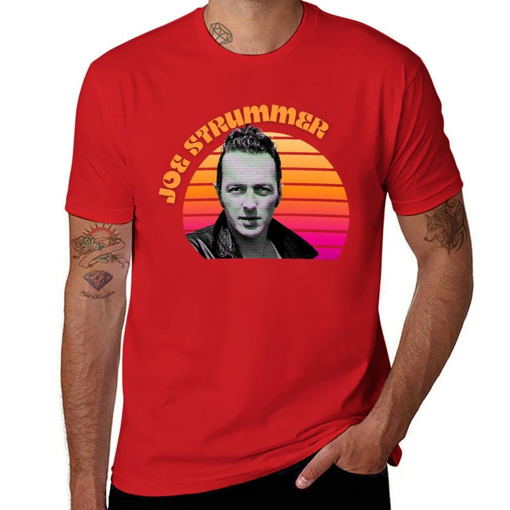 Футболки Joe Strummer топы основы оверсайз мужские графические футболки аниме