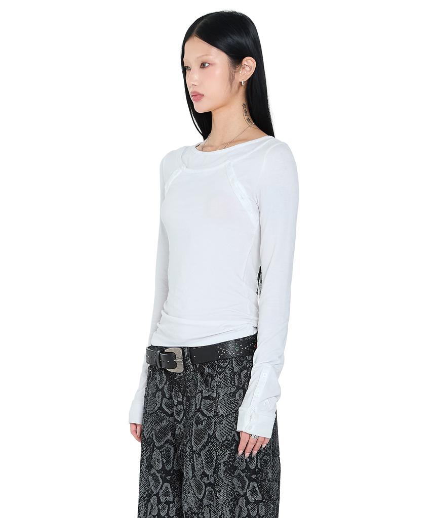 AAKAM Layered Long Sleeve (White)