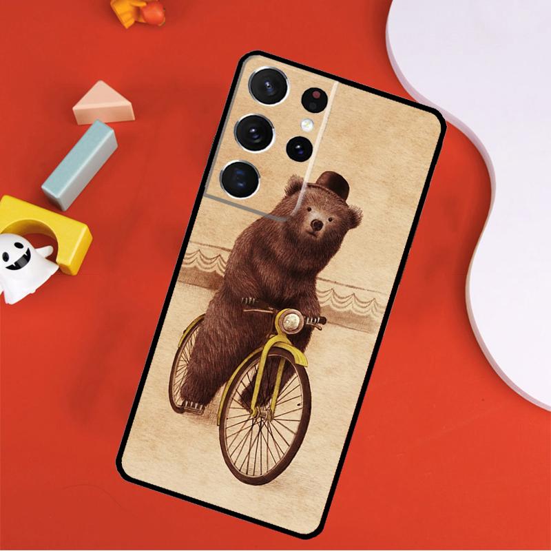 Милый мультяшный медведь Чехол для телефона Samsung Galaxy S25 Ultra S9 S10 S20 S21 FE S22 S23 S24 Plus S24 Ultra
