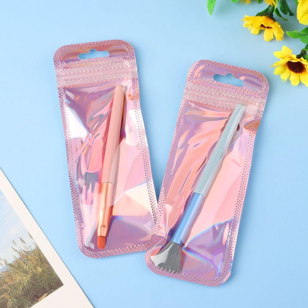 With Hang Hole Resealable Iridescent Self Sealing Pouches Zip Pouches OPP Bags Packaging Bag
