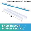 2 шт. Прочный 1 м Уплотнитель для дна душевой двери Водонепроницаемый Прозрачный ПВХ Безрамный Уплотнитель для душевой двери Без клея Щетка для дна душевой двери Ванная комната