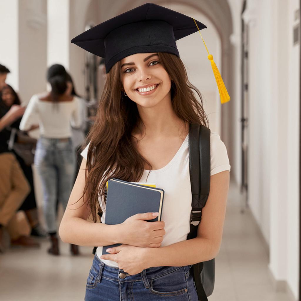 Нейтральная выпускная кепка для взрослых и детей с кисточкой для средней школы