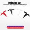 CQPKJ1 For Tesla- Car Front Emblem Rear Trunk Emblem Suitable for Model 3 Mode Y metal logo replacement rear and rear logos blackening