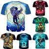 Summer Round Neck Anime "Knights of The Twelve Palaces" Saint Seiya Printed Top Fashionable Casual Short Sleeved Men's and Boys' Universal T-shirts