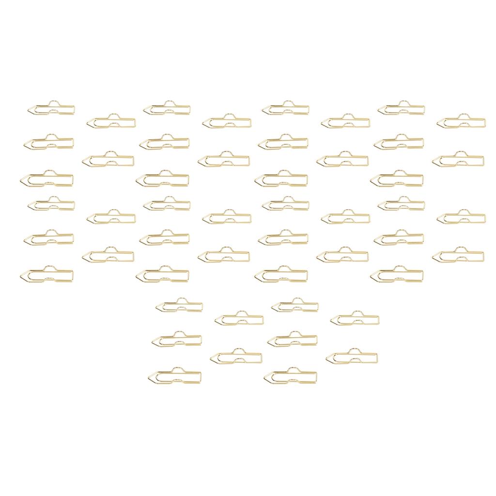 50pcs Pen Clips Multipurpose Electroplating Cute Shape Metal Pen Holders for Notebook Journals Clipb