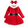 Yi-gog Santa Dress, Kids' Santa Costume, Christmas Costume, Santa Claus Dress, Girls' Santa Dress, Christmas Dress, Santa Outfit (130cm)