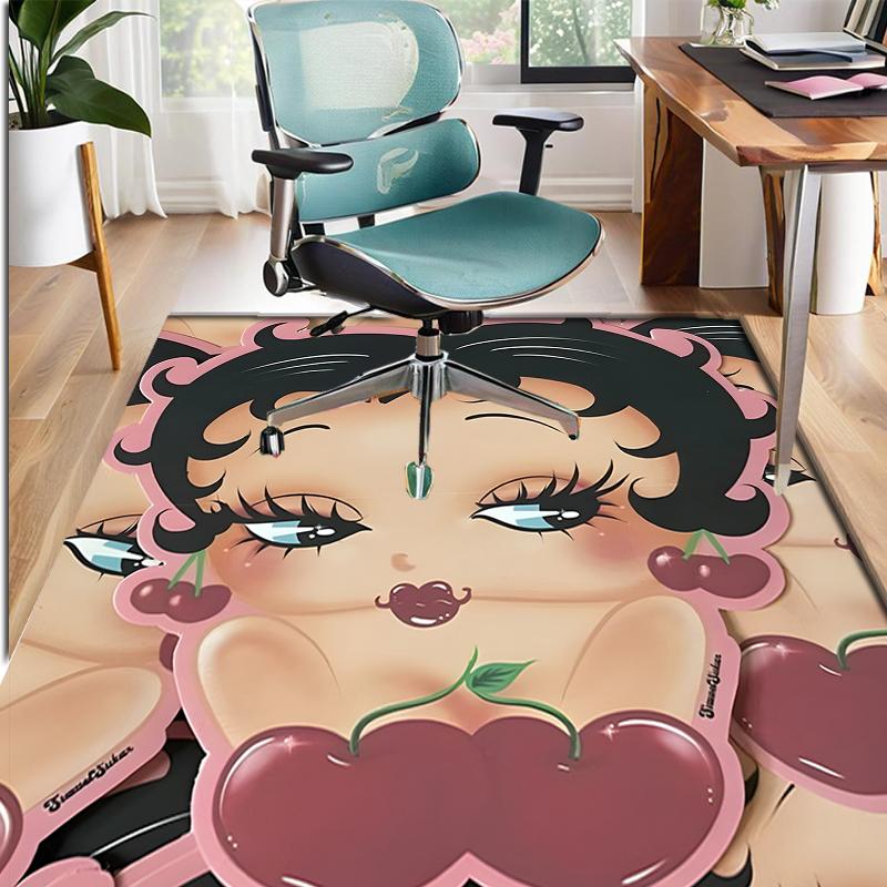 Betty Boop Pattern Rug, Indoor/Outdoor Mat, for Picnic, Gameroom, Bedroom, Office, Living Room, Home Decor Carpet, Birthday Gift
