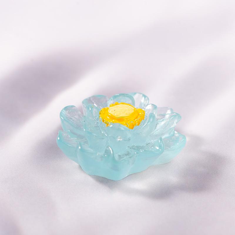 Светящийся лотос мох микроландшафт смола маленькие украшения ландшафтный дизайн имитация лотоса декоративные аксессуары