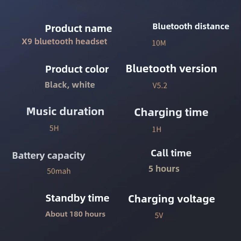 Беспроводная Bluetooth-гарнитура Admisitr 5.0 с HD-вызовом и сверхдолгим временем работы от аккумулятора