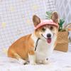 Corgi Sun Hat Pet Cap with Ear Holes Dog Sun Cap with Adjustable Neck Strap for Small And Medium Sized Pets Outdoor Sun Protection