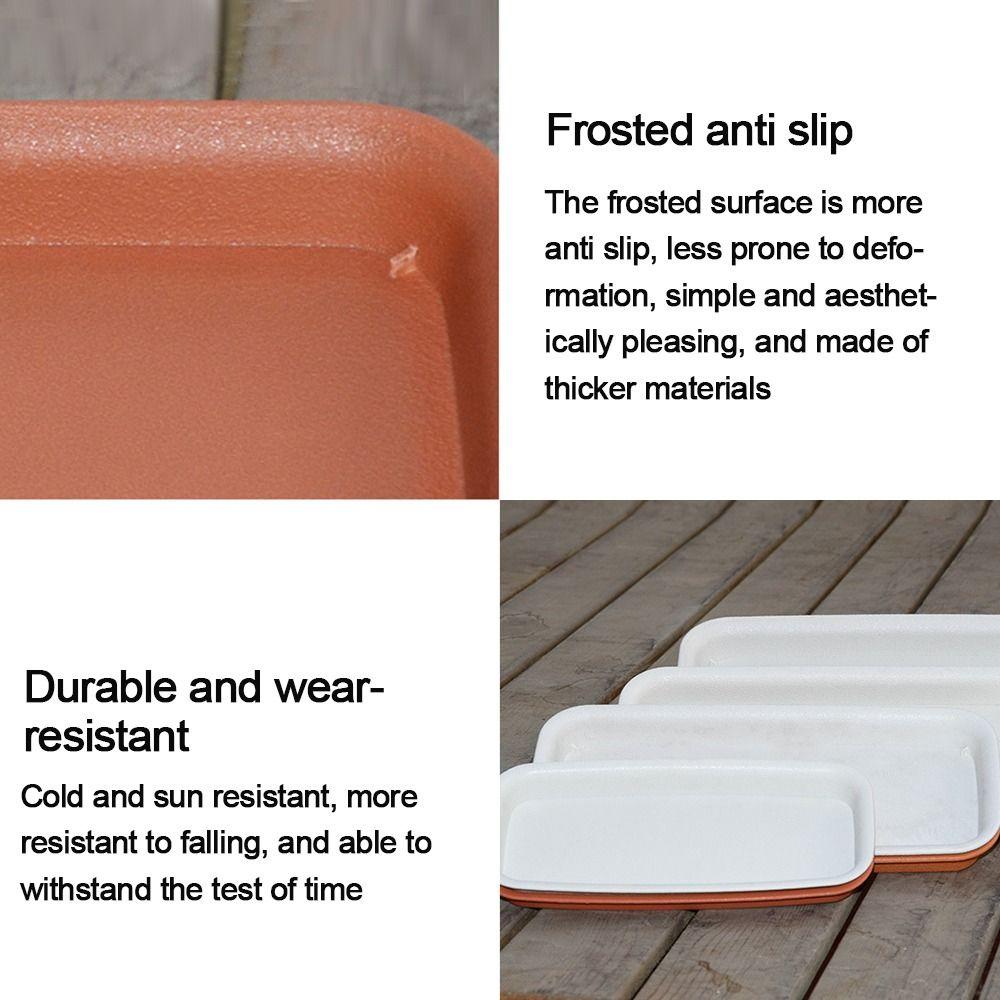 1Pcs Garden Durable Rectangle Indoor Outdoor Plant Saucer Drip Trays Plastic Tray Saucers