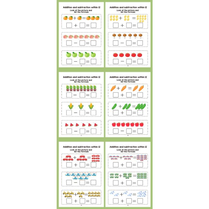 Preschool Kids Number Addition Subtraction Tracing Workbook 3 To 6 Years Old