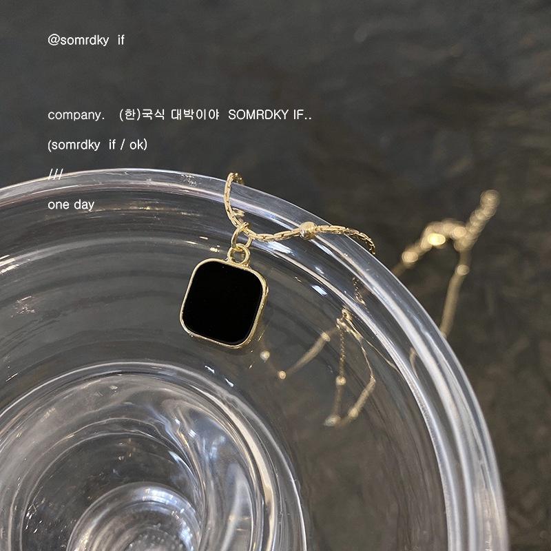 Стильное черное геометрическое колье-подвеска для женщин, модная цепочка из сплава «змеиная кость», ювелирное изделие