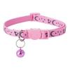 Cat Collar Adjustable Pet Collar with Bell And Safety Release Buckle Star Moon Print Breakaway Nylon Collar for Kitten Cats