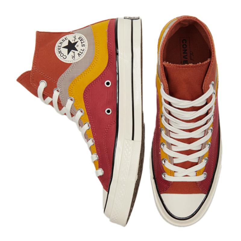 Converse Chuck Taylor All Star 1970-х годов Винтажные высокие эспадрильи Унисекс Красные и Желтые