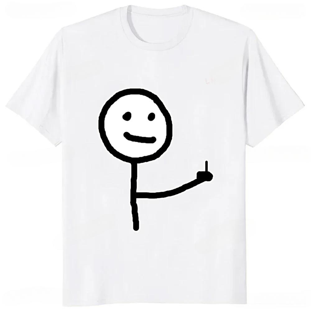 2025Middle Finger Funny Maniac Printed Man T Shirt Loose Casual Fashion Harajuku Hip Hop T-shirt Hipster Streetwear Comfort