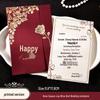 Elegant and Simple Wedding Invitation Card for Newlyweds and Banquets