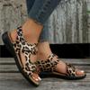 Fashion Ladies Shoes On Sale 2024 New Fashion Retro Leopard Print Women's Sandals Summer Outdoor Casual Women Beach Fish Mouth Shoes