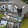 V380 Solar WiFi Street Light: 4G Dual Lens Night Vision, Waterproof Camera