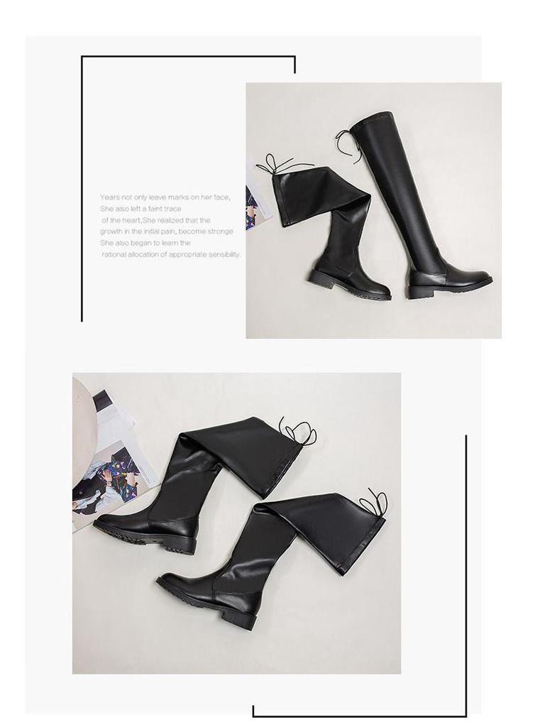Women's Flat Over-the-Knee High-Top Tassel Boots for Autumn/Winter, Korean Style